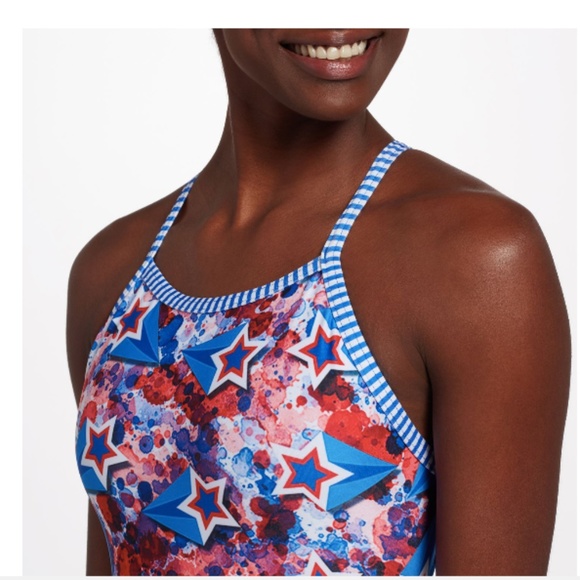 Dolfin Women's Uglies Liberty Print V-2 Back Swim - Picture 6 of 7